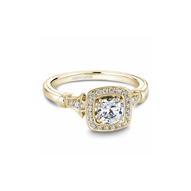 Noam Carver Halo Engagement Ring B076-01YA