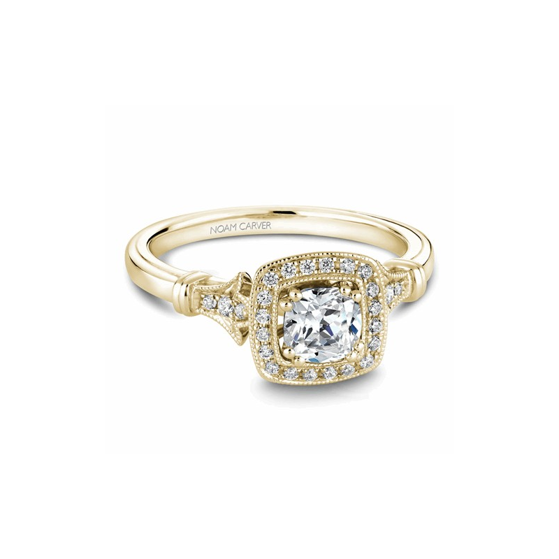 Noam Carver Halo Engagement Ring B076-01YA