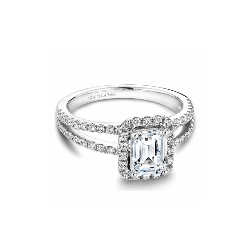 Noam Carver Halo Engagement Ring B092-01A