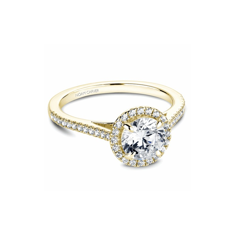 Noam Carver Halo Engagement Ring B094-02YA