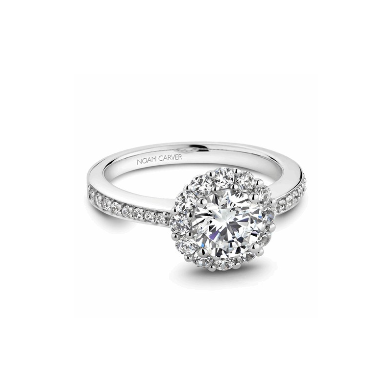 Noam Carver Halo Engagement Ring B100-07A