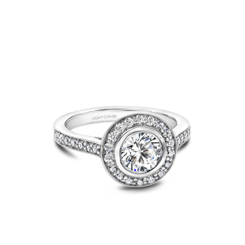 Noam Carver Halo Engagement Ring B153-01A