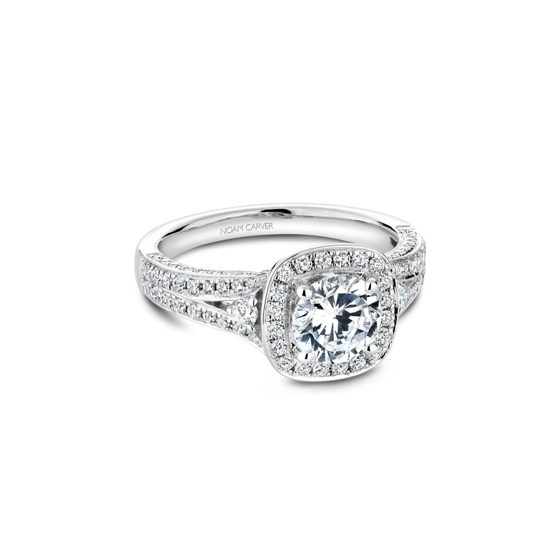 Noam Carver Halo Engagement Ring B172-01A