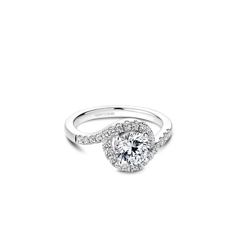 Noam Carver Halo Engagement Ring B186-01A