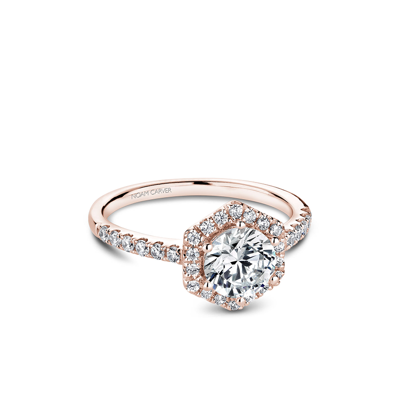 Noam Carver Halo Engagement Ring B214-01RA