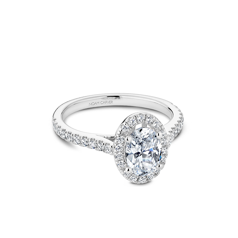Noam Carver Halo Engagement Ring R050-02A