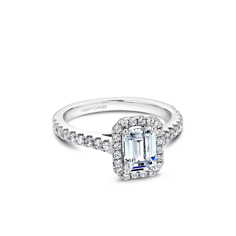 Noam Carver Halo Engagement Ring B034-01A