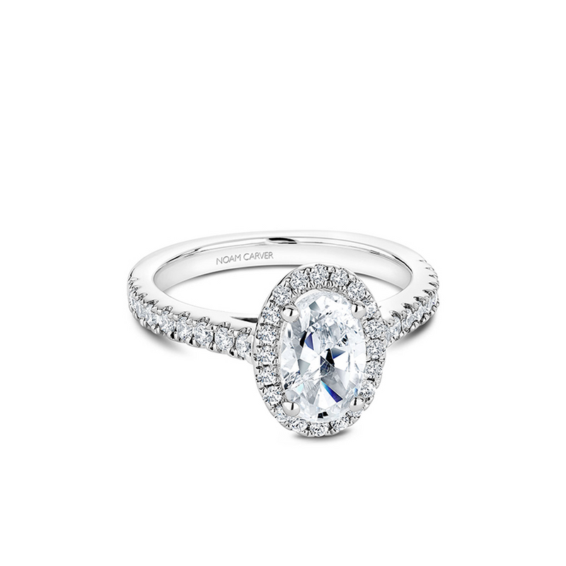Noam Carver Halo Engagement Ring B034-04A