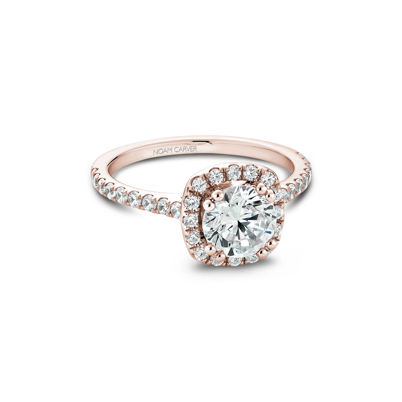 Noam Carver Halo Engagement Ring B007-02RA