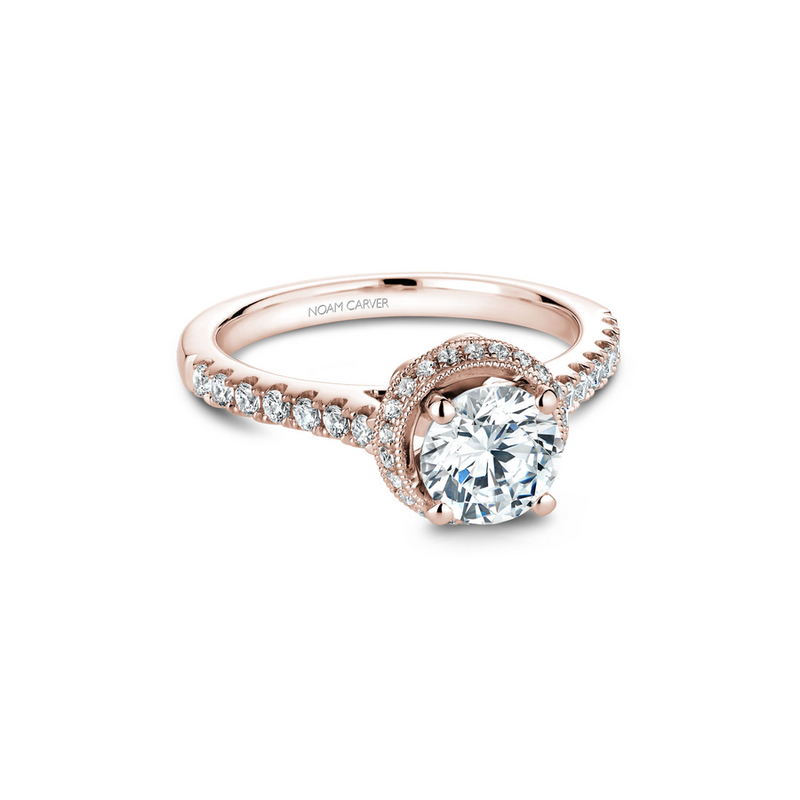 Noam Carver Halo Engagement Ring B082-01RA