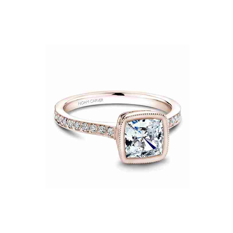 Noam Carver Bezel Engagement Ring B026-02RA