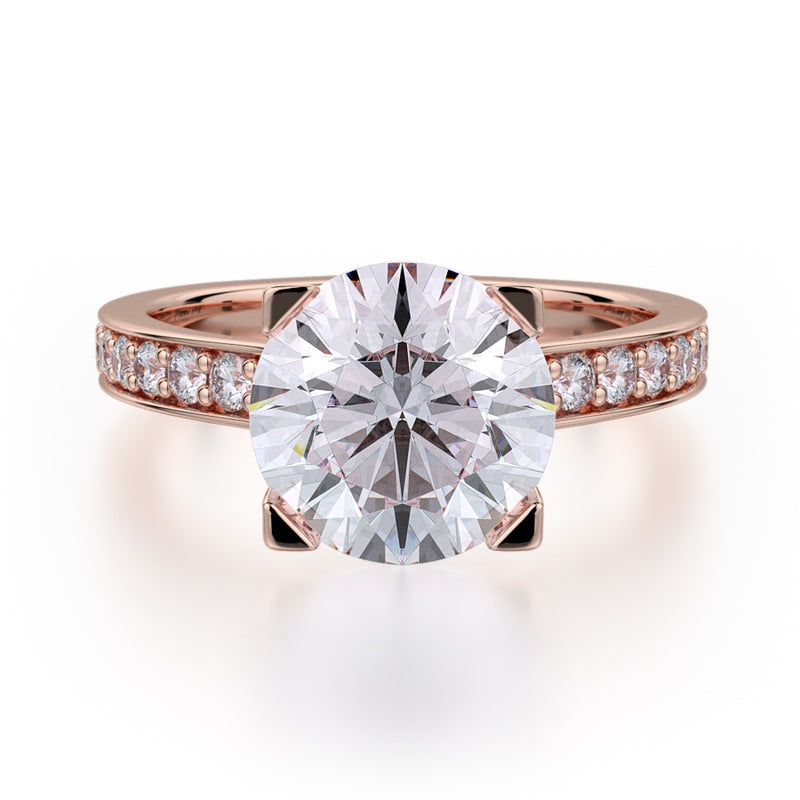 Michael M Crown Engagement Ring R701-2
