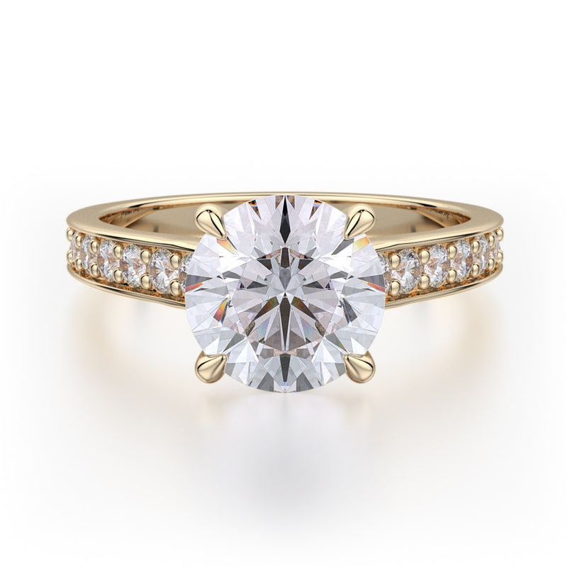Michael M Crown Engagement Ring R703-2