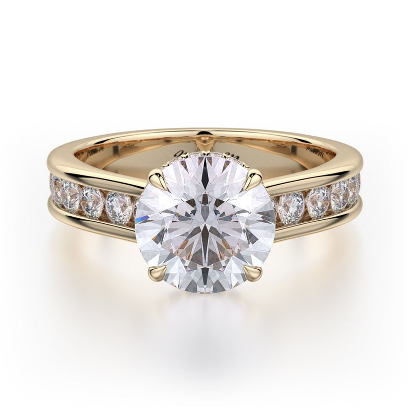 Michael M Crown Engagement Ring R704-2