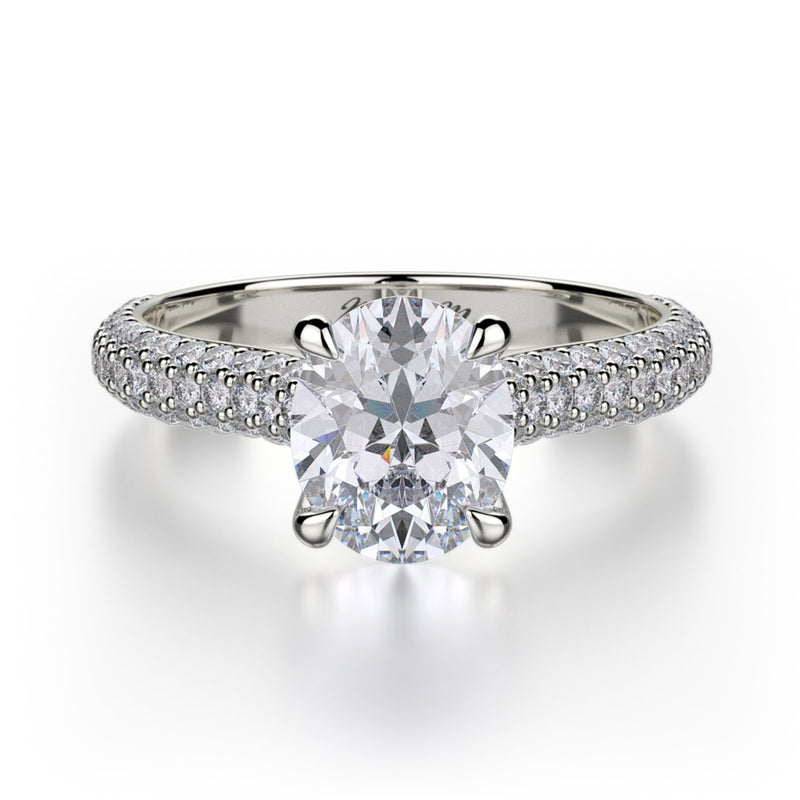 Michael M Crown Engagement Ring R708-2