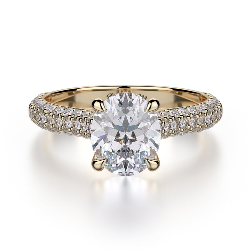 Michael M Crown Engagement Ring R708-2