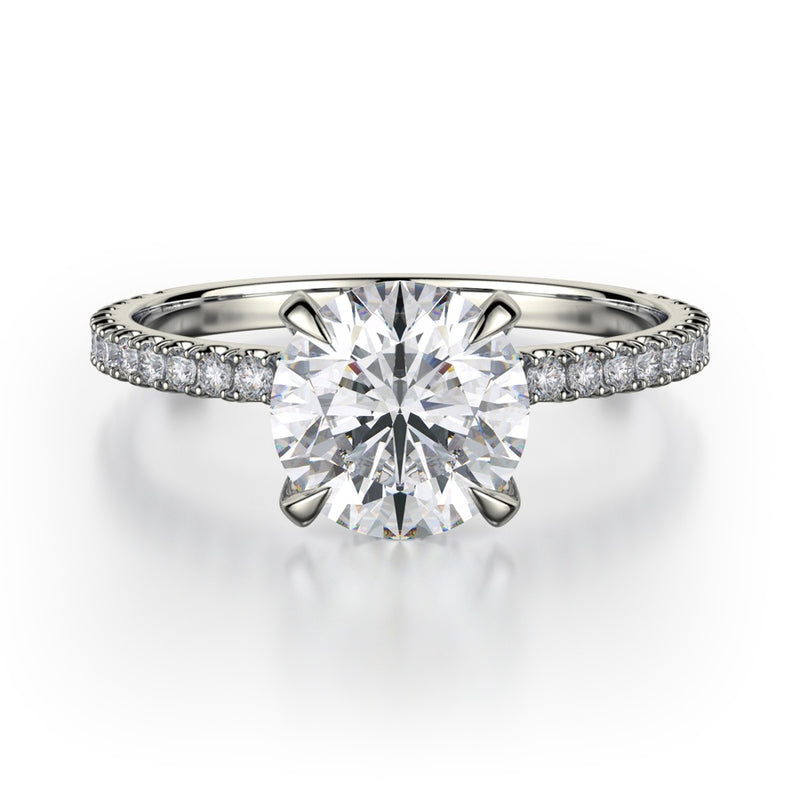 Michael M Crown Engagement Ring R706-1.5