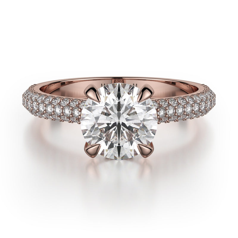 Michael M Crown Engagement Ring R707-2