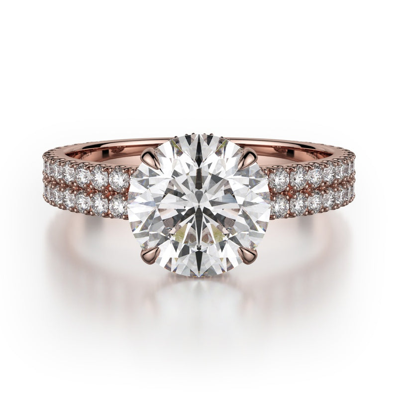 Michael M Crown Engagement Ring R747-2