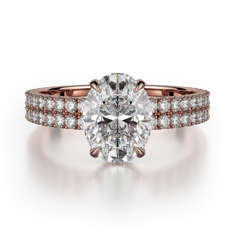 Michael M Crown Engagement Ring R746-2