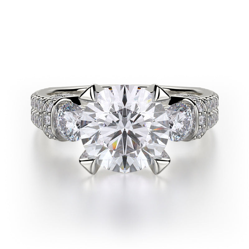 Michael M Trinity Engagement Ring R475-2
