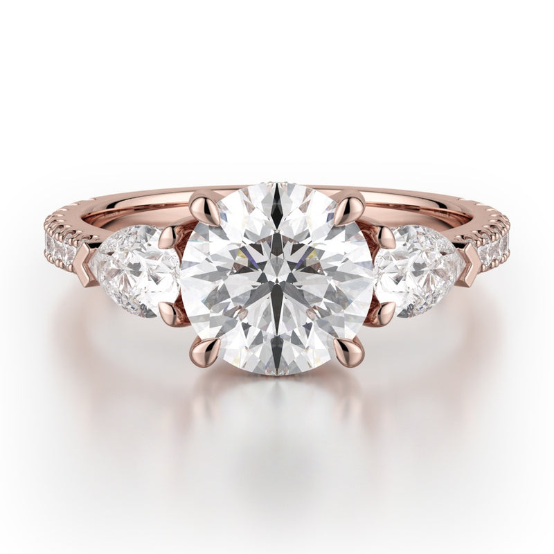 Michael M Trinity Engagement Ring R758-2