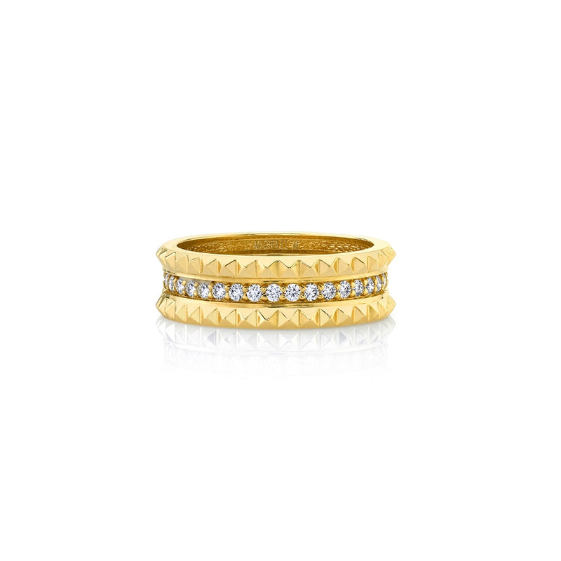 Michael M Tetra Pave Wedding Band B361