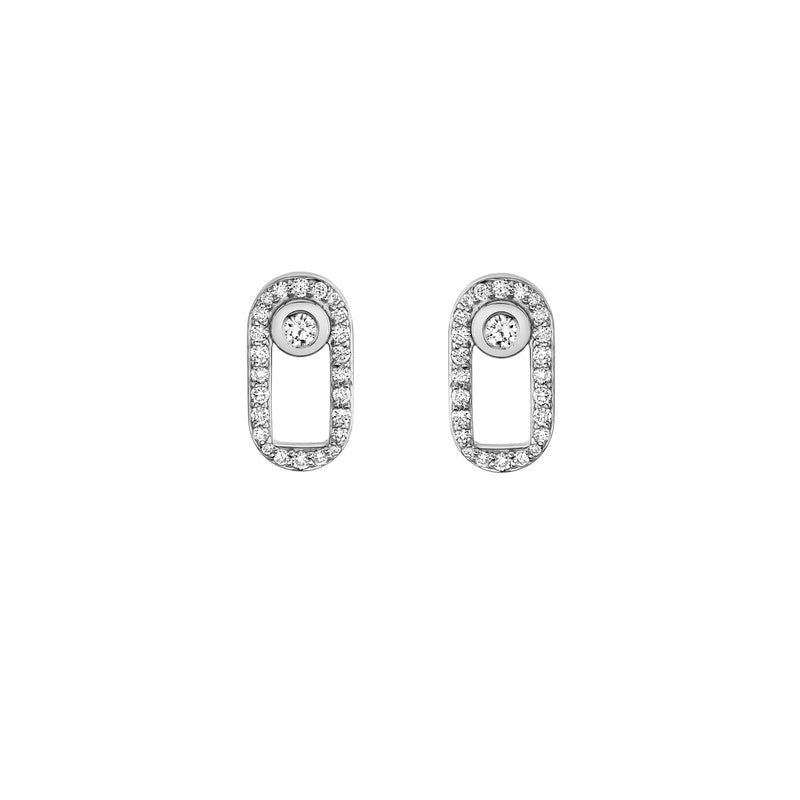 Michael M Link Pave Singleton Stud Earrings ER354PV