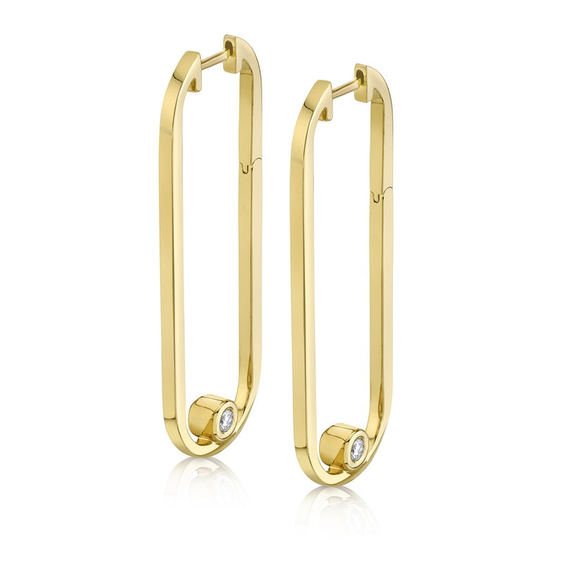 Michael M Link Longline Link Hoop Earrings ER360