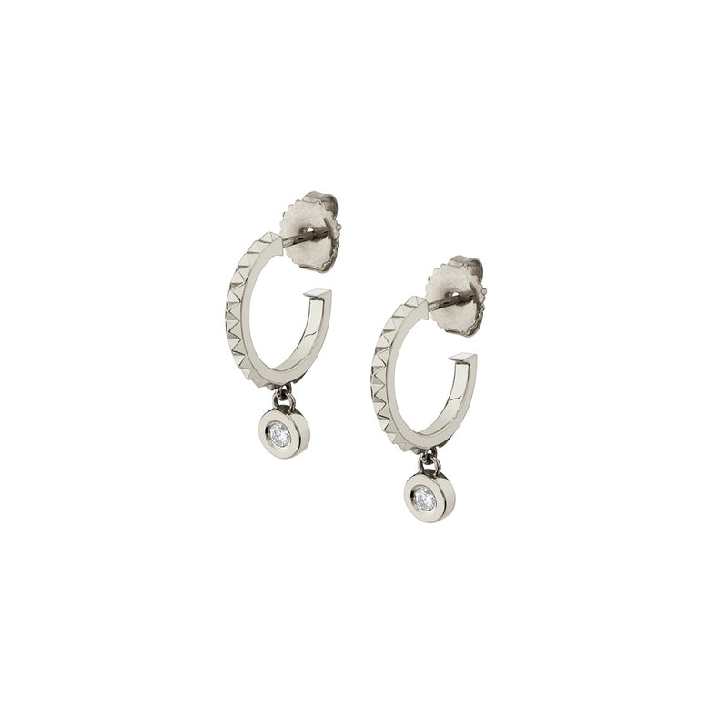 Michael M Tetra Foundation Bezel Huggies Earrings ER377