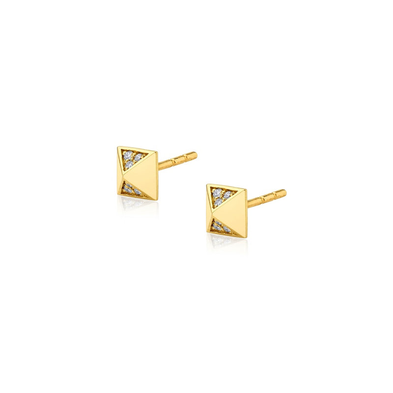 Michael M Tetra Foundation Pyramid Stud Earrings ER371
