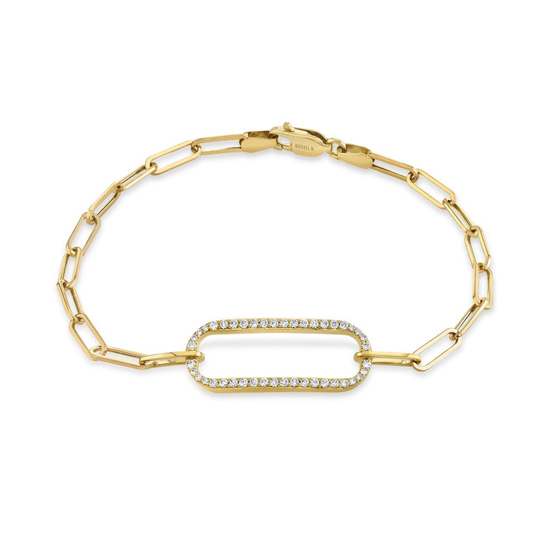 Michael M Link Pave Singleton Bracelet BR356