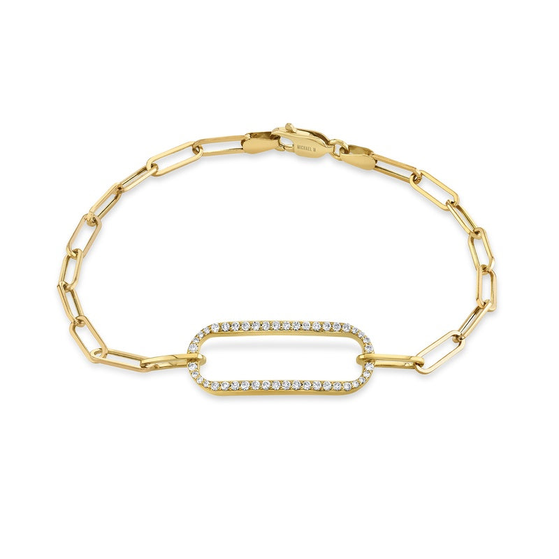 Michael M Link Pave Singleton Bracelet BR356