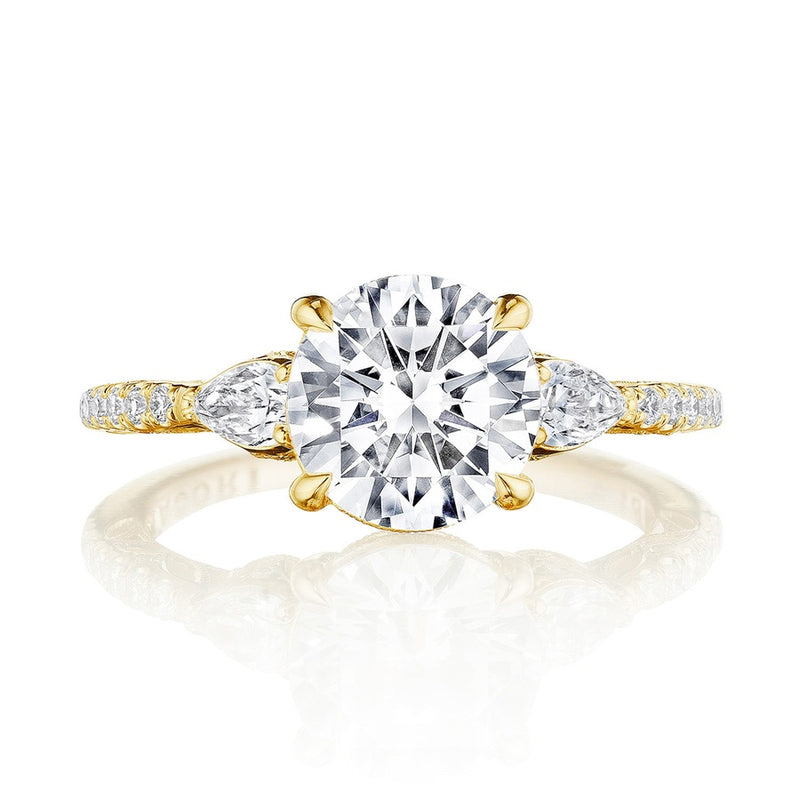 Round 3-Stone Engagement Ring