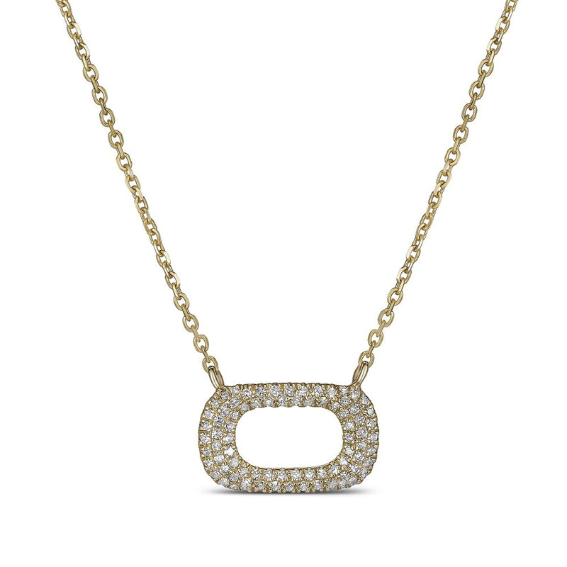 78=.17CTW GH SI SINGLE PAPER CLIP NECKLACE