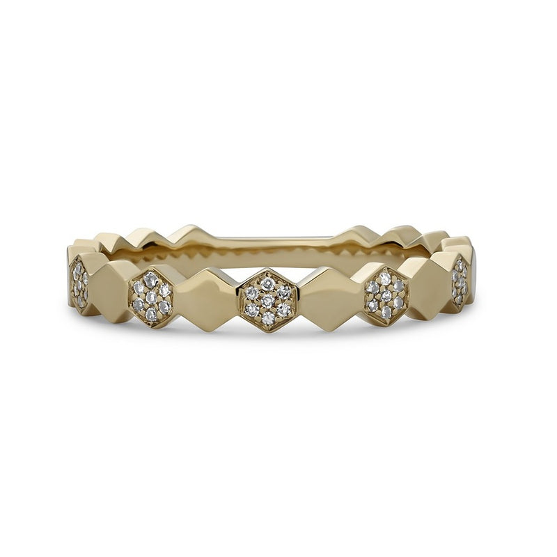 0.13CTW HONEYCOMB RING