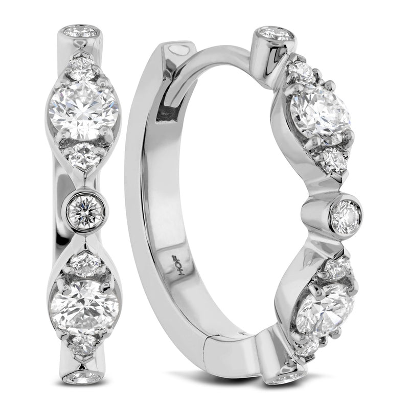 Hearts on Fire Bezel Regal Huggie HFEBREGH00358R