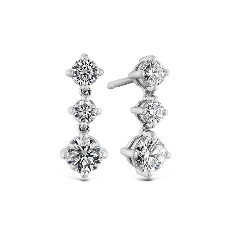 Hearts on Fire Cascade Mini Drop Earrings HFECASMD00948W