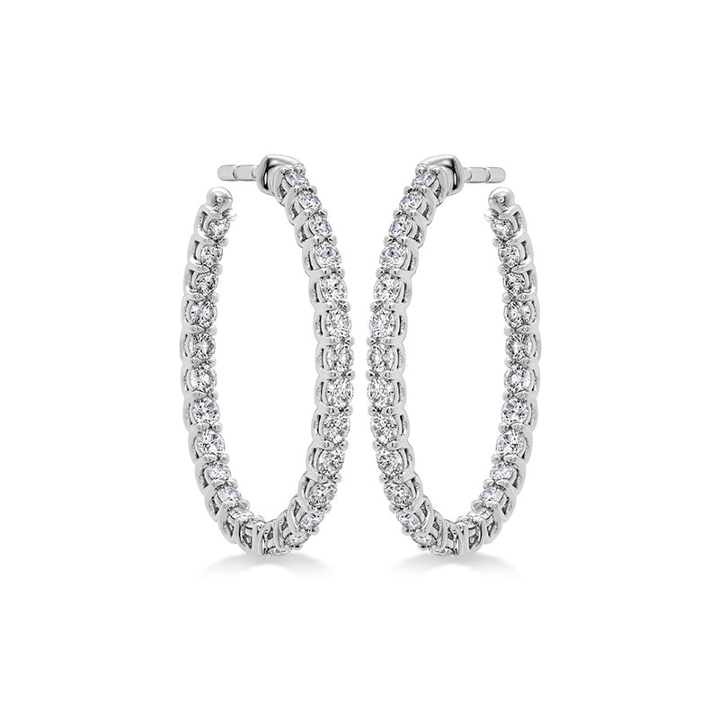 Hearts on Fire Signature Oval Hoop Earrings HOOPSIGO01368W