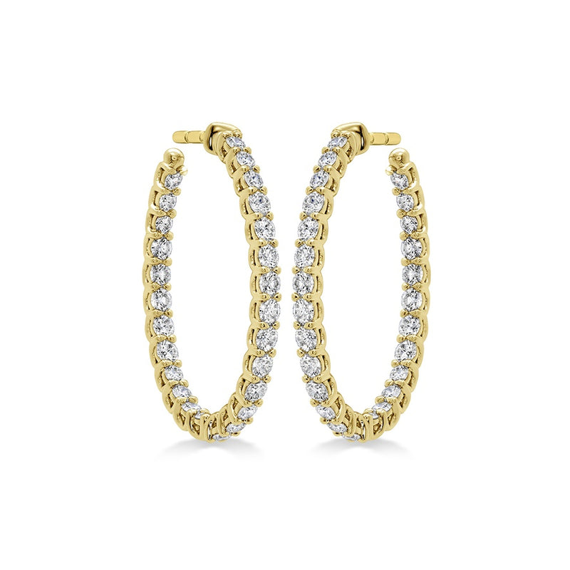 Hearts on Fire Signature Oval Hoop Earrings HOOPSIGO01368Y