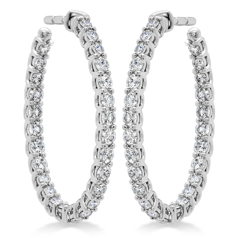 Hearts On Fire Signature Oval Hoop Earrings HOOPSIGO01368Y