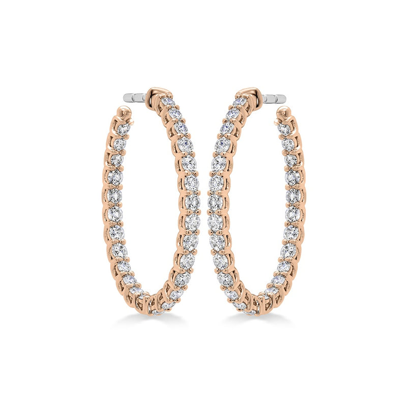 Hearts on Fire Signature Oval Hoop Earrings HOOPSIGO01368R