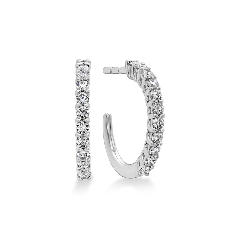 Hearts on Fire Signature Round Hoop Earrings HOOPSIGR00168W