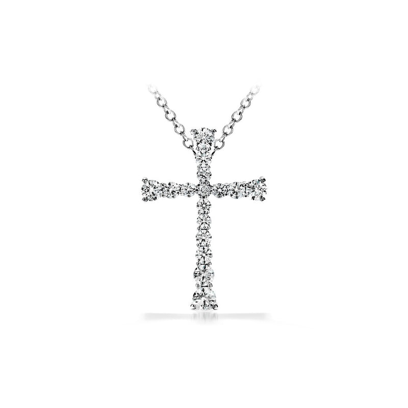 Hearts On Fire Divine Journey Cross Pendant Necklace HFPSC901198W
