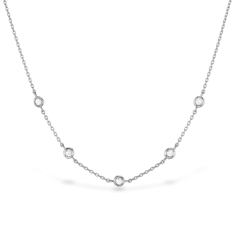 Hearts On Fire Signature Off-Set Five Bezel Necklace HFN5BEZ0088RP
