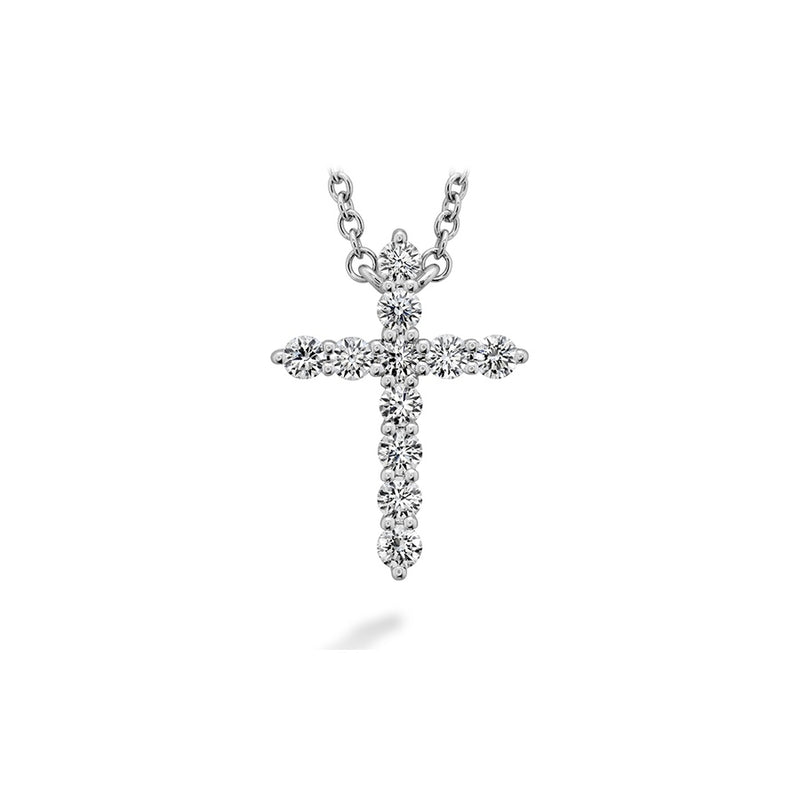Hearts on Fire Signature Cross Pendant HFPSIGCR00328W