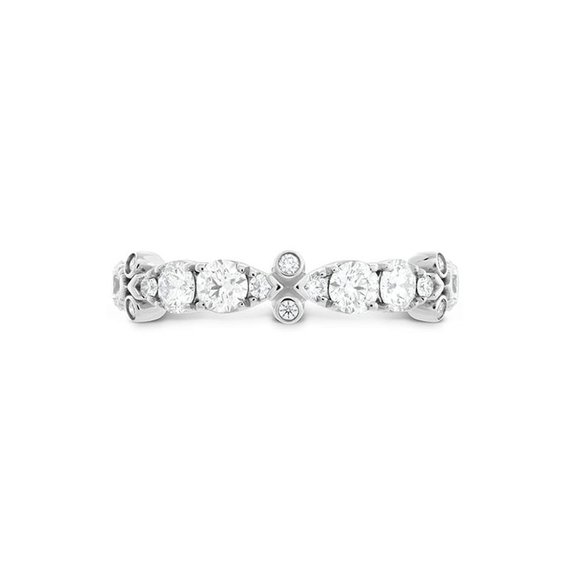 Hearts on Fire HOF Double Teardrop Bezel Diamond Band HBAHDTRB00908W-C