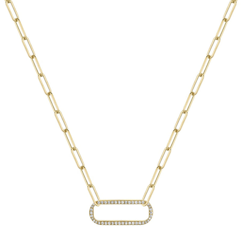 Michael M Link Pave Singleton Necklace CN356