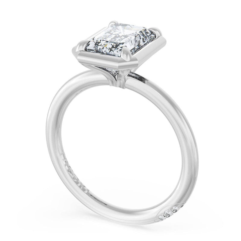 Emerald Solitaire Engagement Ring