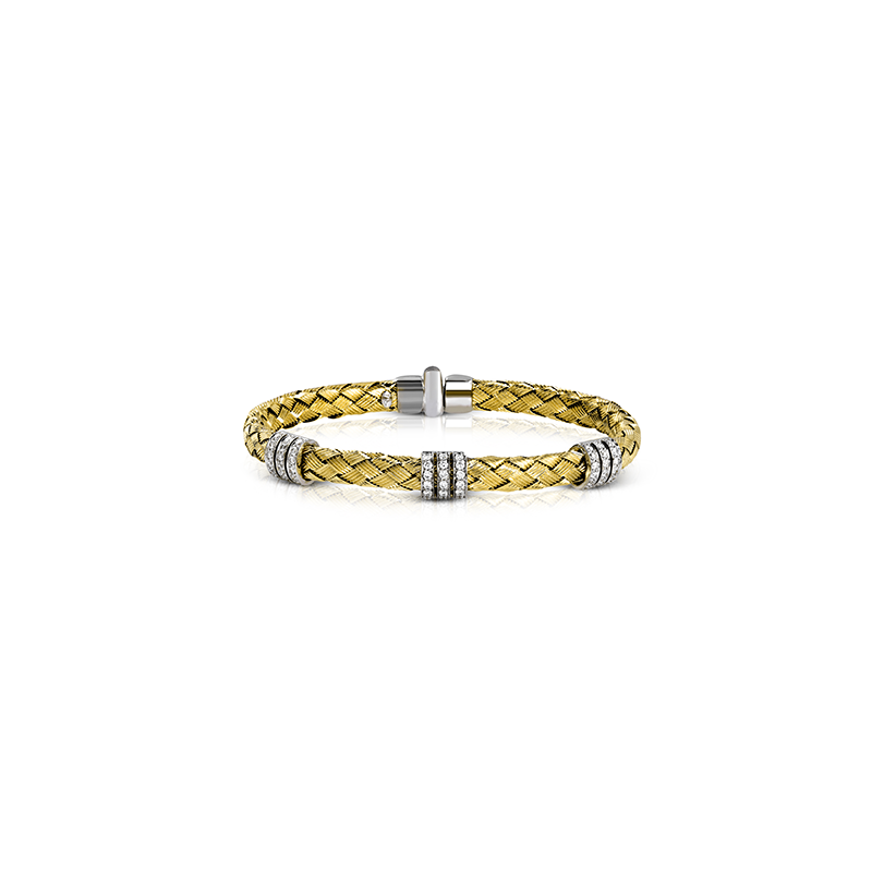 Simon G Woven Bracelet LB2090-Y